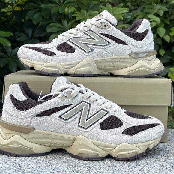 New Balance 9060 Mens Sneakers in Beige and Brown - Picture 7 of 14